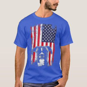 Vintage American Flag Boer American Bull Dog Mom D T-Shirt