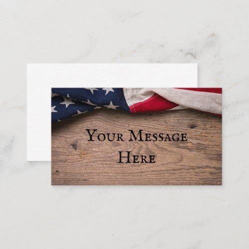 Vintage American Flag Border Business Card