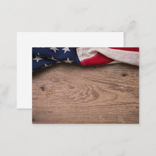 Vintage American Flag Border Business Card