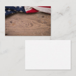 Vintage American Flag Border Business Card