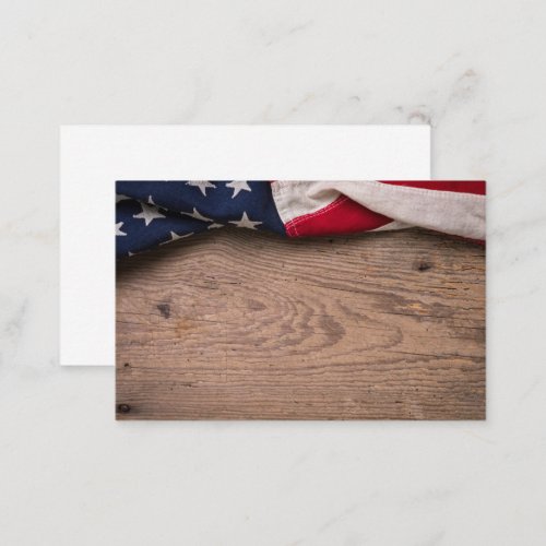 Vintage American Flag Border Business Card