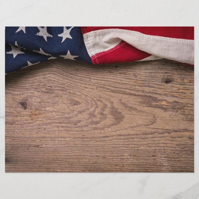 Vintage American Flag Border Flyer (Front)