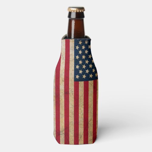 Vintage American Flag Bottle Cooler