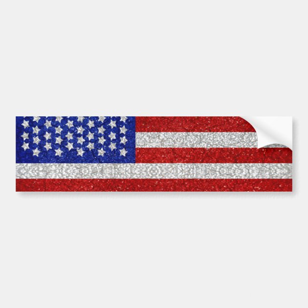 Vintage American Flag Bumper Sticker | Zazzle