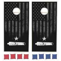 Vintage American Flag Cannon