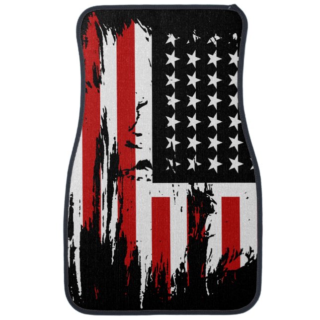 Vintage American Flag  Car Floor Mat (Front)
