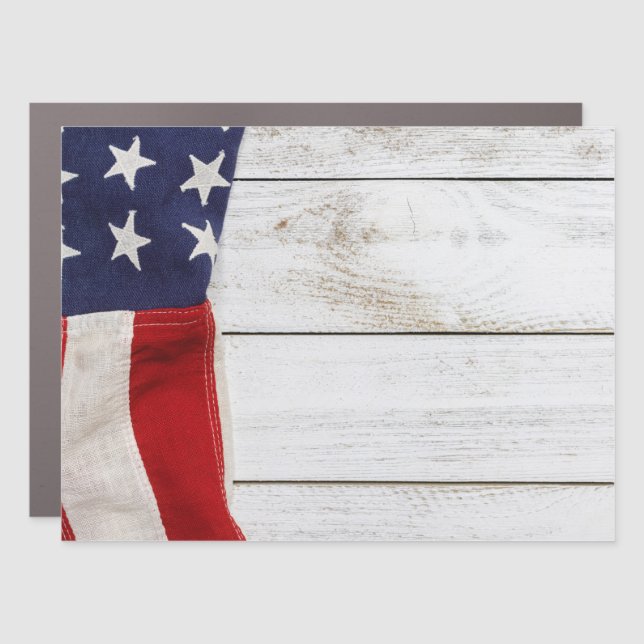 Vintage American Flag Car Magnet (Front)