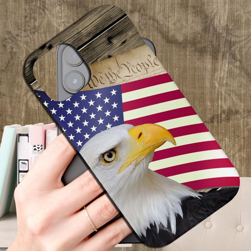 Vintage American Flag case We The People  USA iPhone 15 Case
