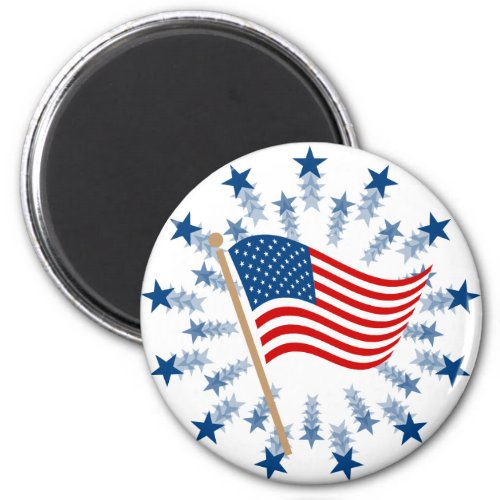 Vintage American Flag Clip Art Magnet