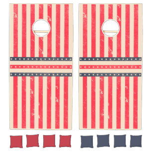 Vintage American Flag Cornhole Set – Patriotic Fun