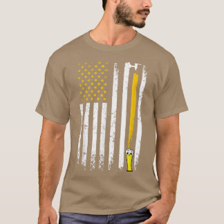 Vintage American Flag Craft Beer Brewery Beer Love T-Shirt