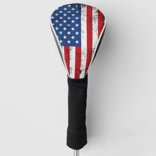Vintage American Flag Design Red White Blue USA Golf Head Cover
