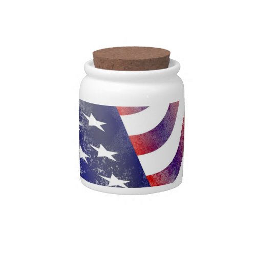 Vintage American Flag Dog Pet Treats Cookie Jar