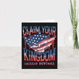 Vintage American Flag Dream Claim Your Kingdoms S  Card