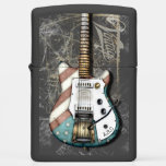Vintage American Flag Electric Guitar Zippo Lighter at Zazzle