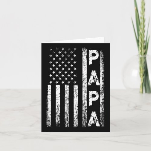 Vintage American Flag Fathers Day 4th Of July Gra Card