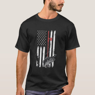 American Flag Fishing Shirt Vintage Fishing Tshirt Fishing tshirts