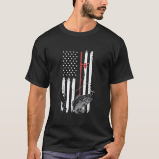 Vintage American Flag Fishing T-Shirt