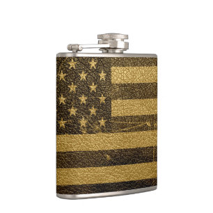 Vintage American Flag Flask