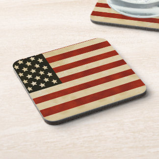 Vintage American Flag GIFTS Beverage Coaster