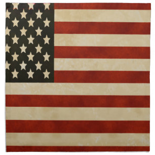 Vintage American Flag GIFTS Cloth Napkin