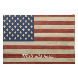 Vintage American Flag GIFTS Placemat