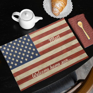 Vintage American Flag GIFTS Placemat