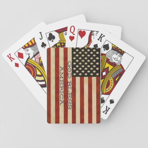 Vintage American Flag GIFTS Poker Cards