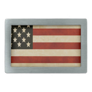 Vintage American Flag GIFTS Rectangular Belt Buckle