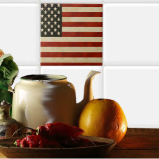Vintage American Flag GIFTS Tile