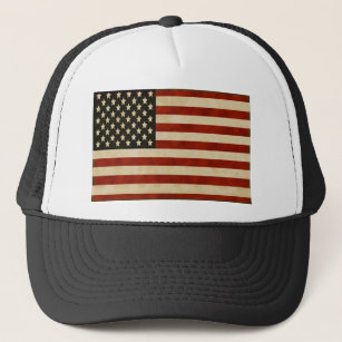 Vintage American Flag GIFTS Trucker Hat