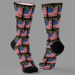 Vintage American Flag Gold Trump 2024 Socks