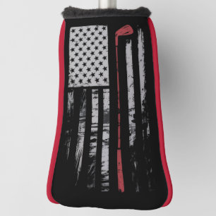 Vintage American Flag Golf Club Gift Golfer  Head Cover