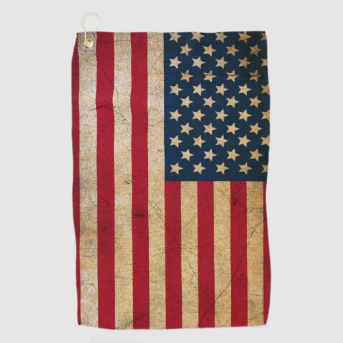 Vintage American Flag Golf Towel