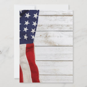Vintage American Flag Invitation