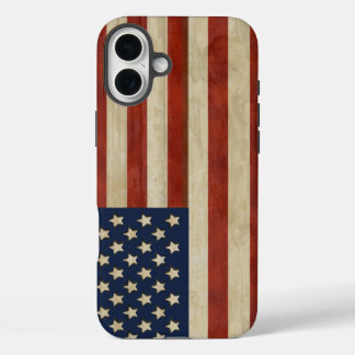 Vintage American Flag iPhone 16 Plus Case