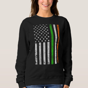 Vintage American Flag Ireland Patriotic Irish Men  Sweatshirt