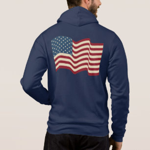 Vintage American Flag Jacket Hoodie