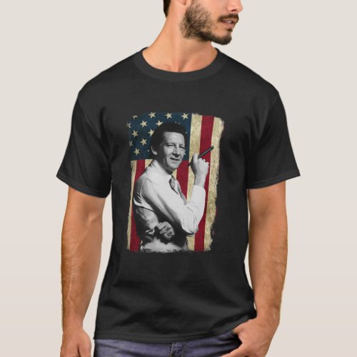 Vintage American Flag Jerry Lee Lewis Legend  T_Shirt