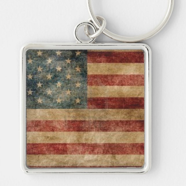 Vintage American Flag Keychain (Front)