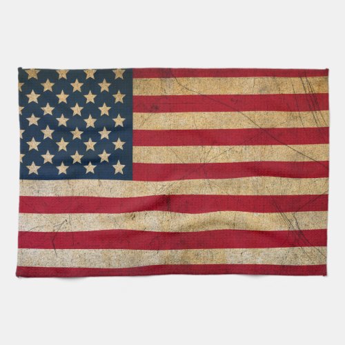 Vintage American Flag Kitchen Towel