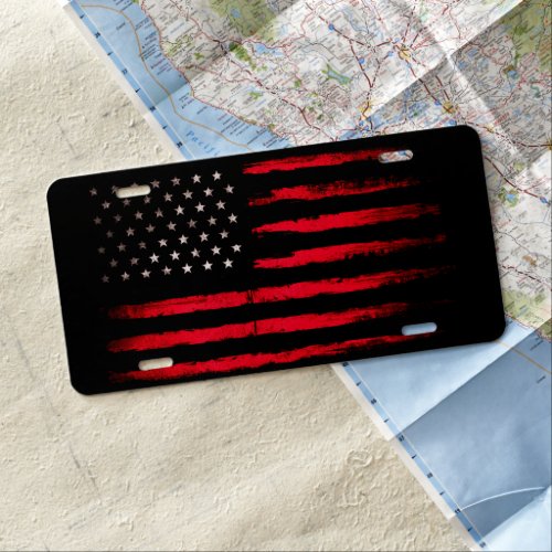 Vintage American flag License Plate