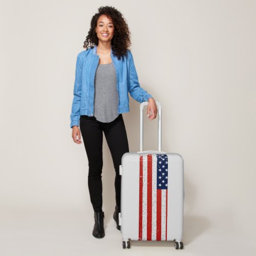  Vintage American Flag Luggage