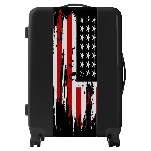 Vintage American  Flag  Luggage (Front)