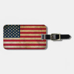 Vintage American Flag Luggage Tag