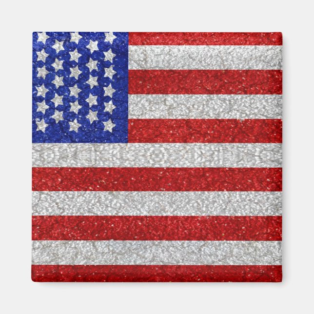 Vintage American Flag Magnet (Front)