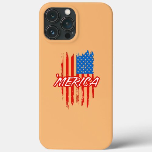 Vintage American Flag Merica Patriotic 4th Of iPhone 13 Pro Max Case