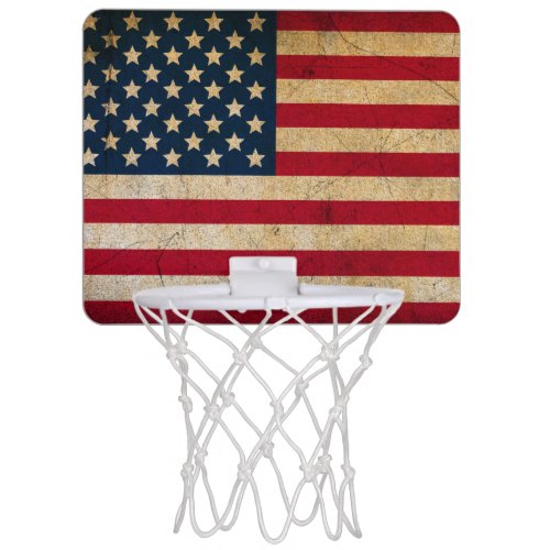 Vintage American Flag Mini Basketball Hoop