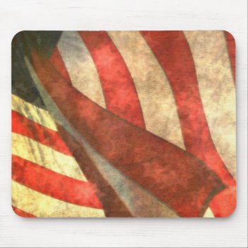 Vintage American Flag Mouse Pad by ForEverProud at Zazzle