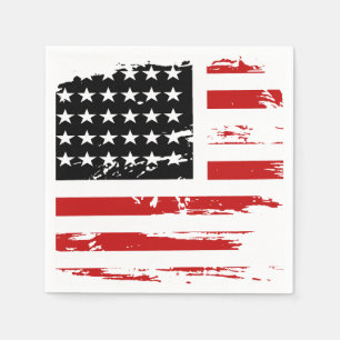 Vintage American Flag Napkins